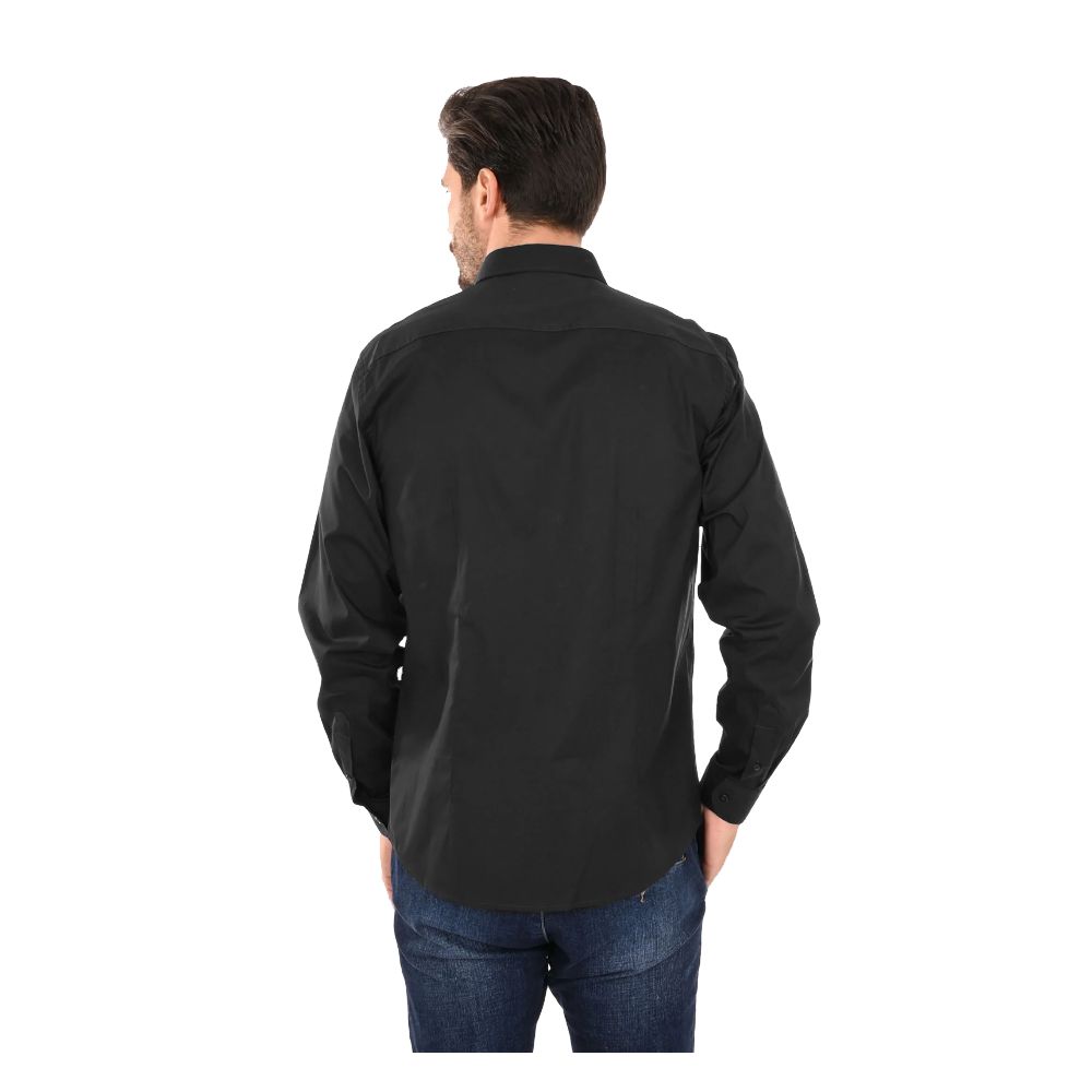 Black Cotton Men's Shirt