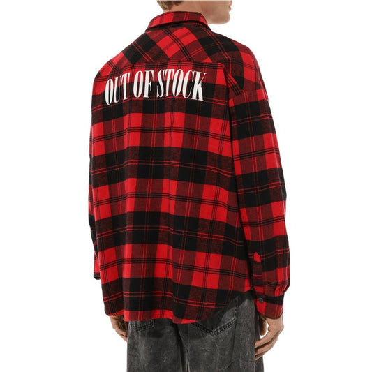 Red Cotton Men Jacket