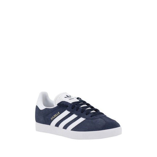 Blue Nubuc Leather Low Top Sneakers