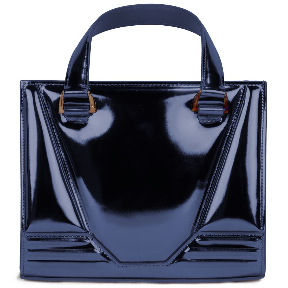 Blue Leather Handbag