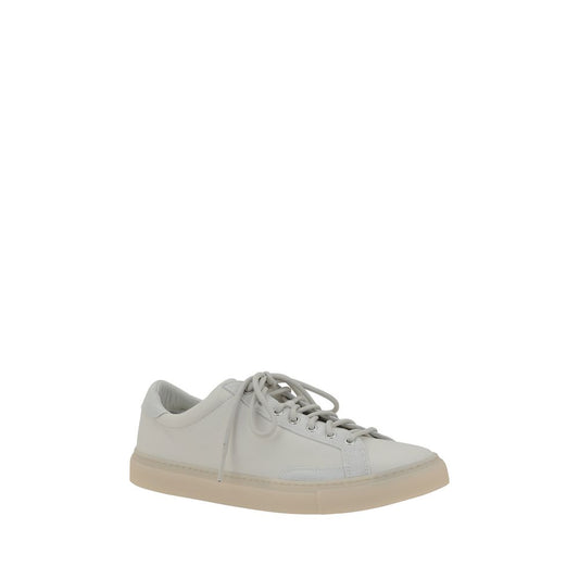 White Calf Leather Bos Taurus Low Top Sneakers