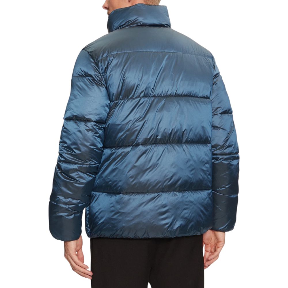 Blue Recycled Polyamide Jackets & Coat