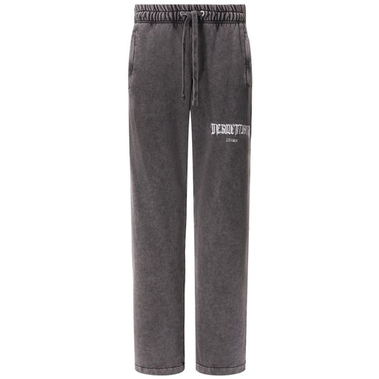 Gray Cotton Men Trouser