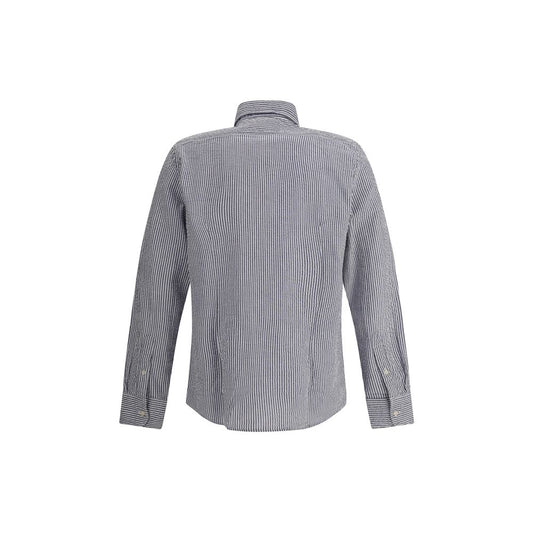 Blue Cotton Pattern Shirt