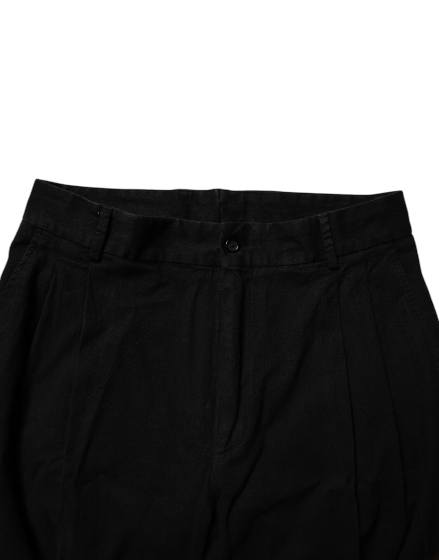 Black Cotton Stretch Skinny Pants