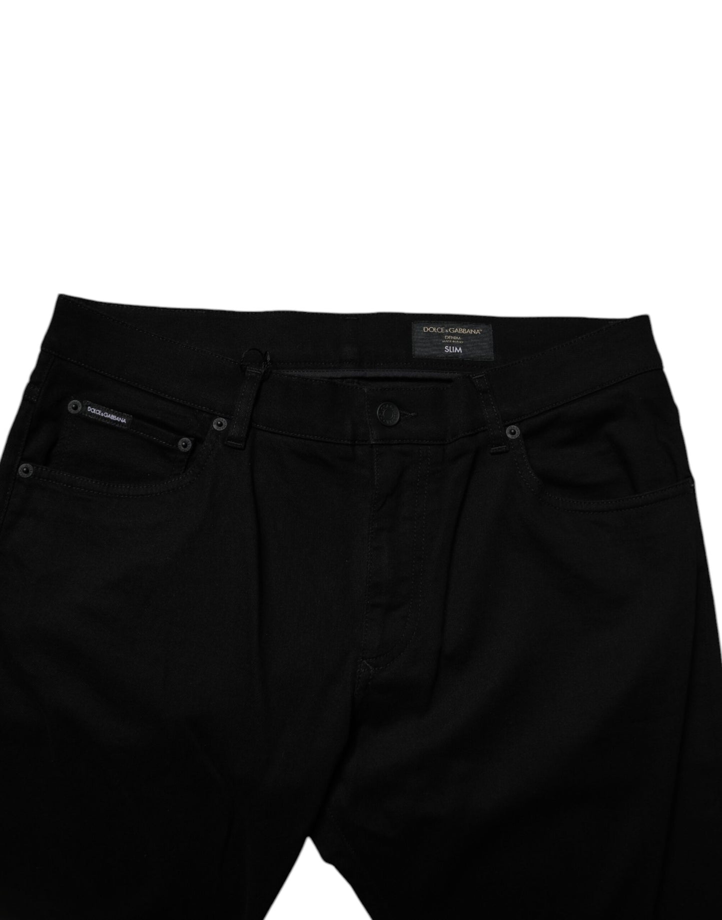 Black Cotton Stretch Slim Fit Men Denim Jeans