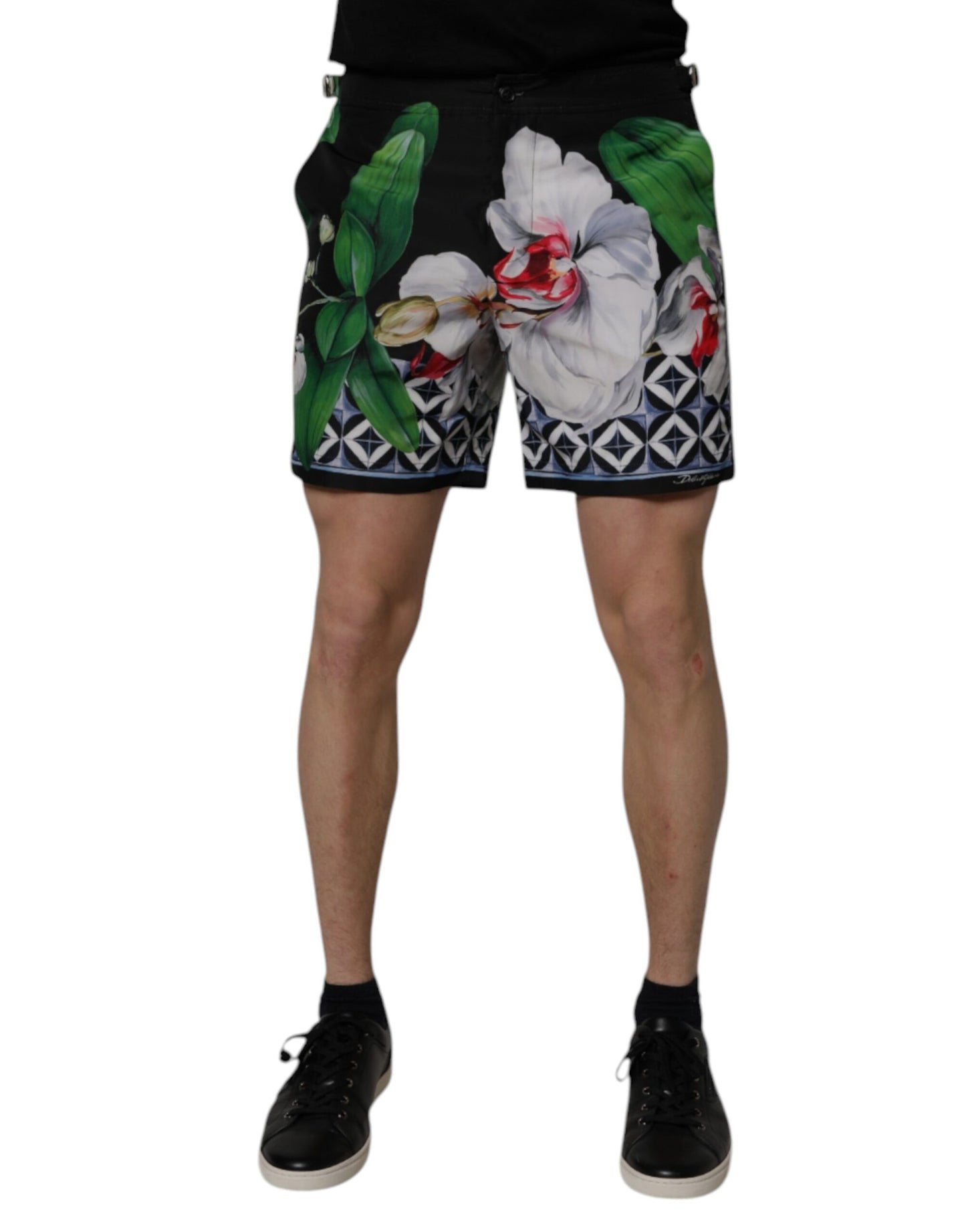 Multicolor Floral Polyester Men Bermuda Shorts