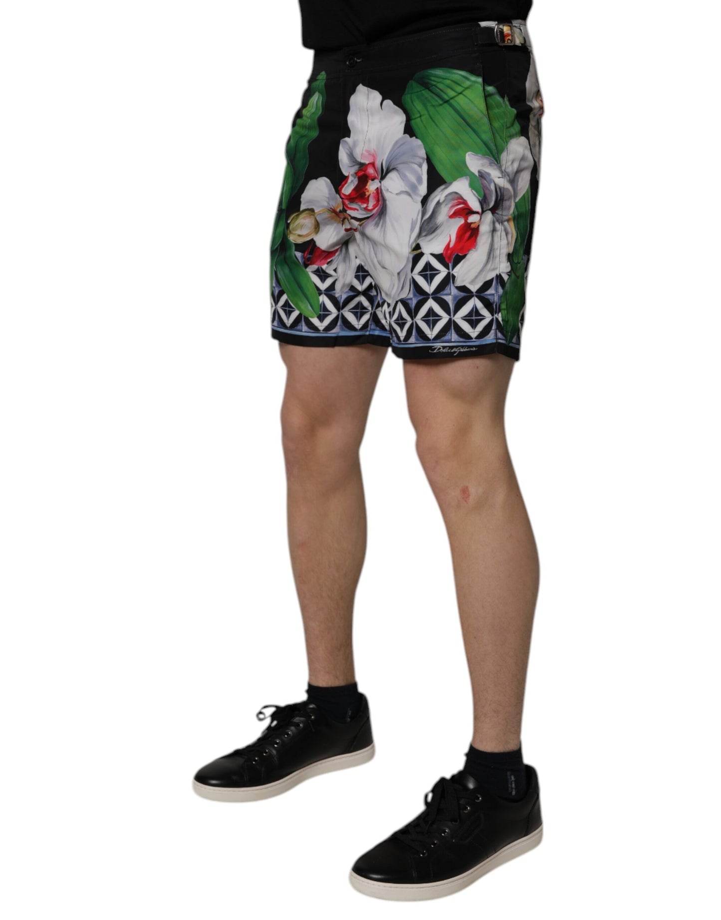Multicolor Floral Polyester Men Bermuda Shorts