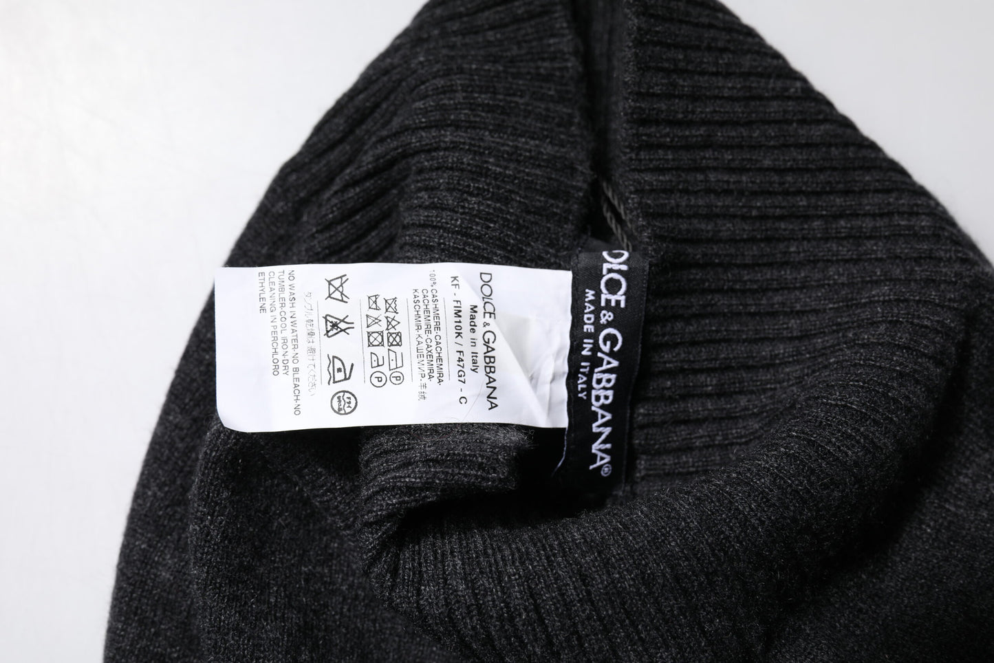 Black Cashmere Knitted Neck Warmer Foulard Scarf