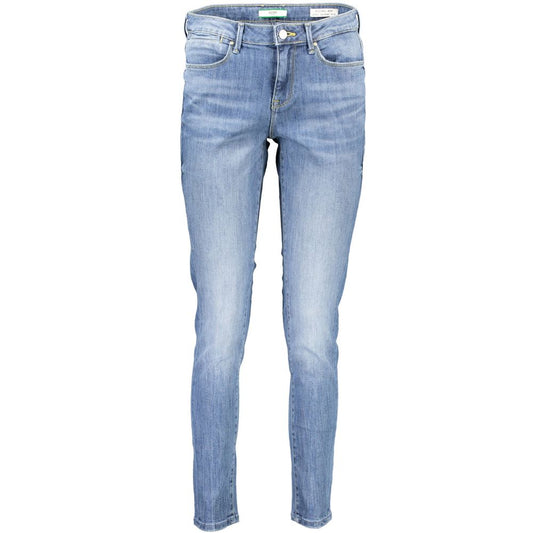 Blue Cotton Women Jeans
