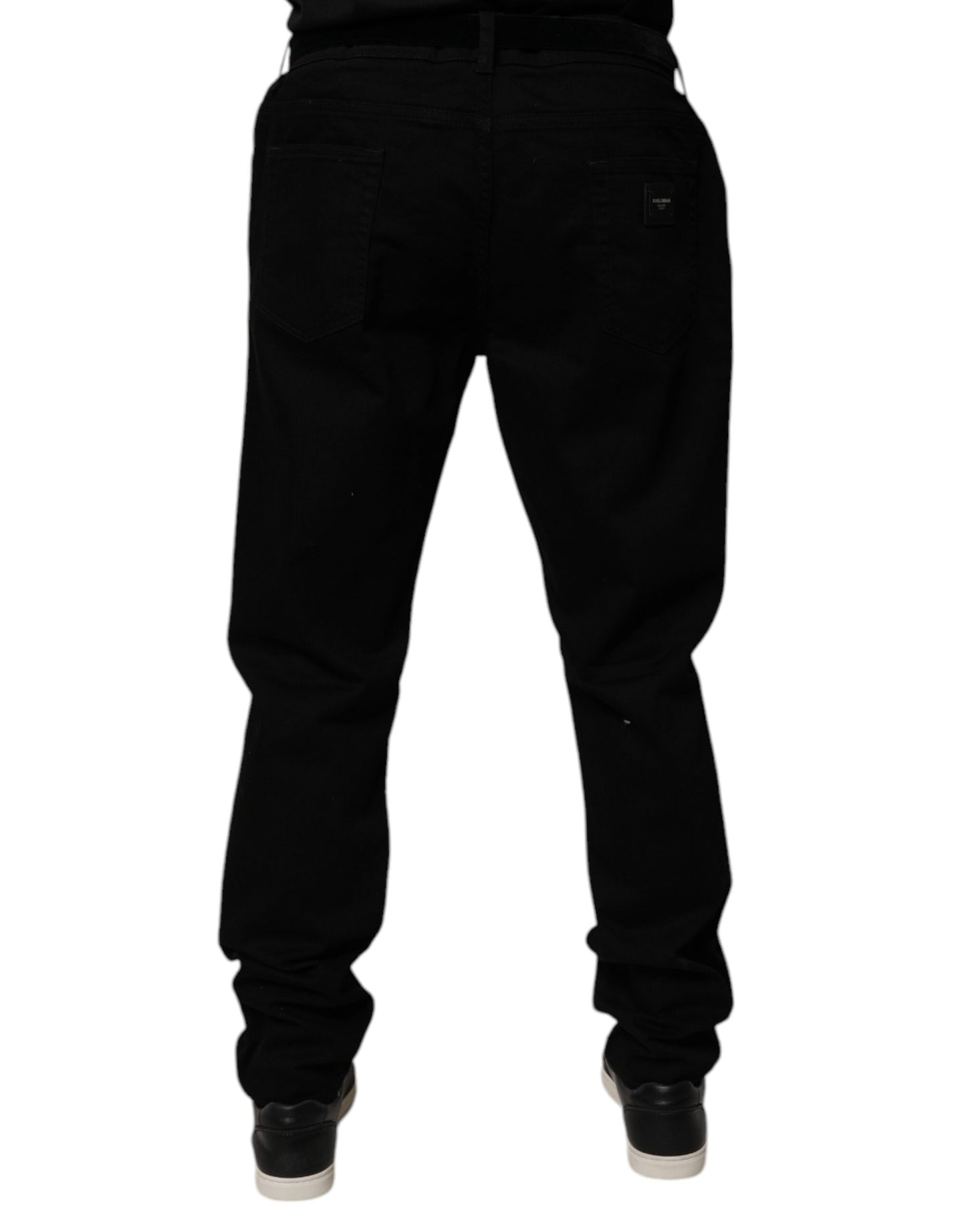 Black Cotton Stretch Slim Fit Denim Jeans