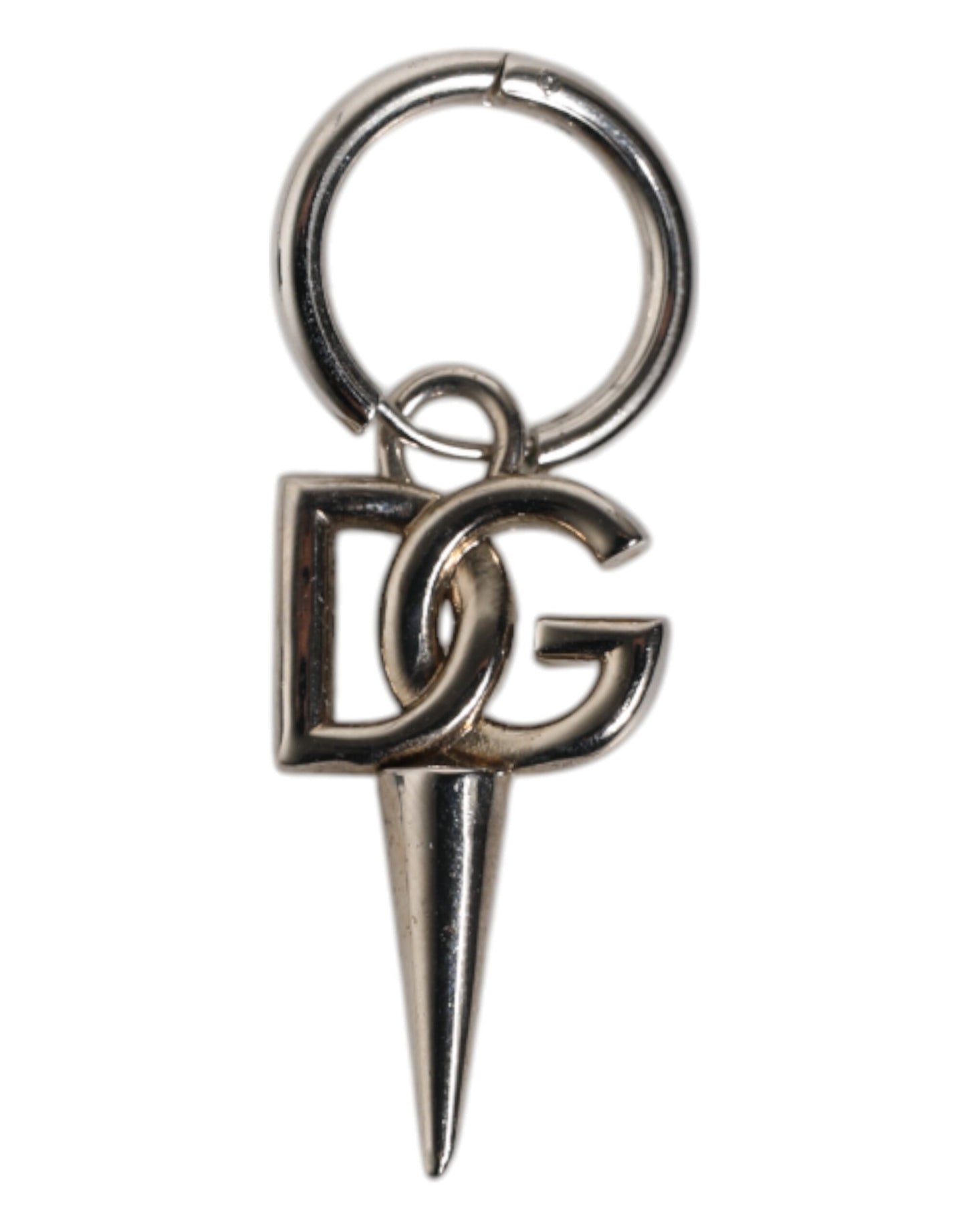 Silver Brass DG Logo Metal Ring Holder Keychain Keyring
