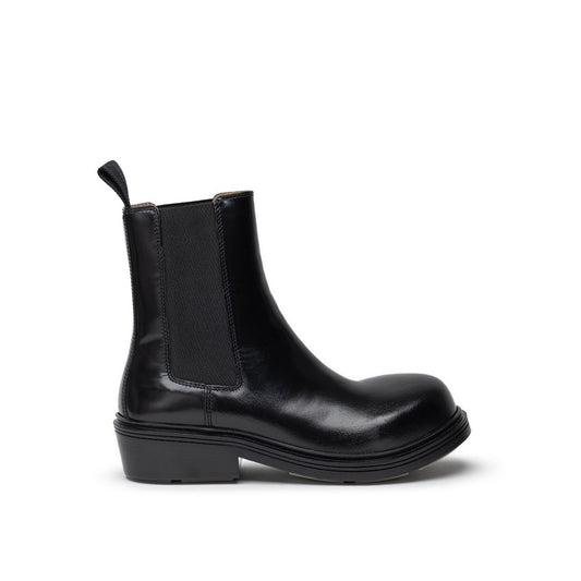 Black Leather Chelsea Boots