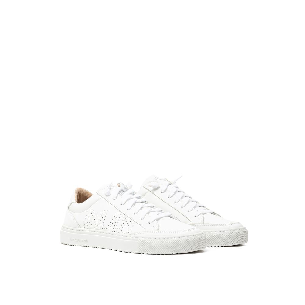 White Leather Athletic Sneakers