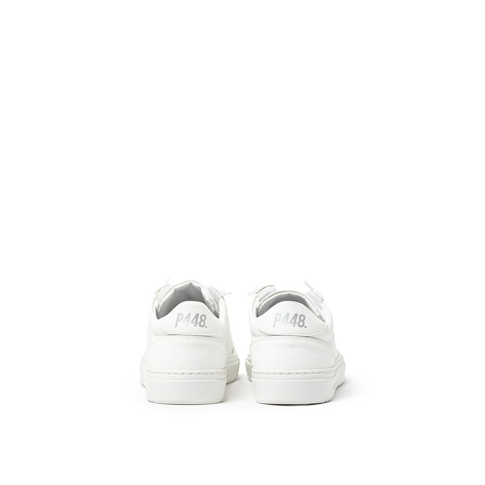 White Leather Athletic Sneakers