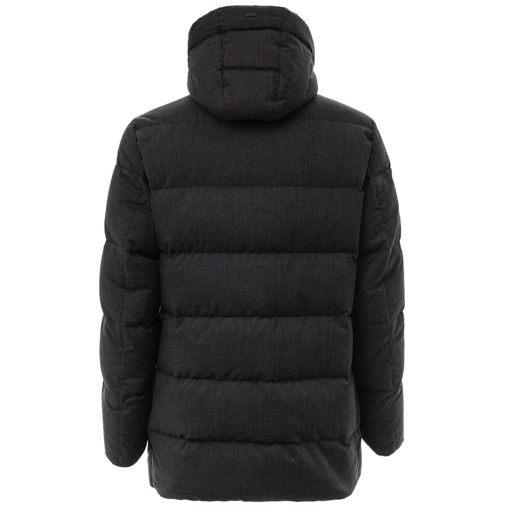 Black Polyester Coat