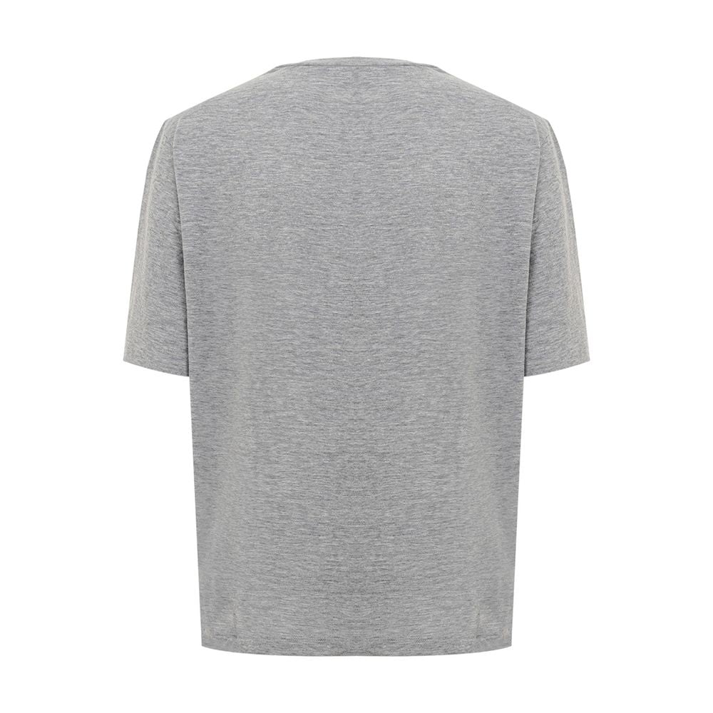 Elegant Gray Cotton Top for Women