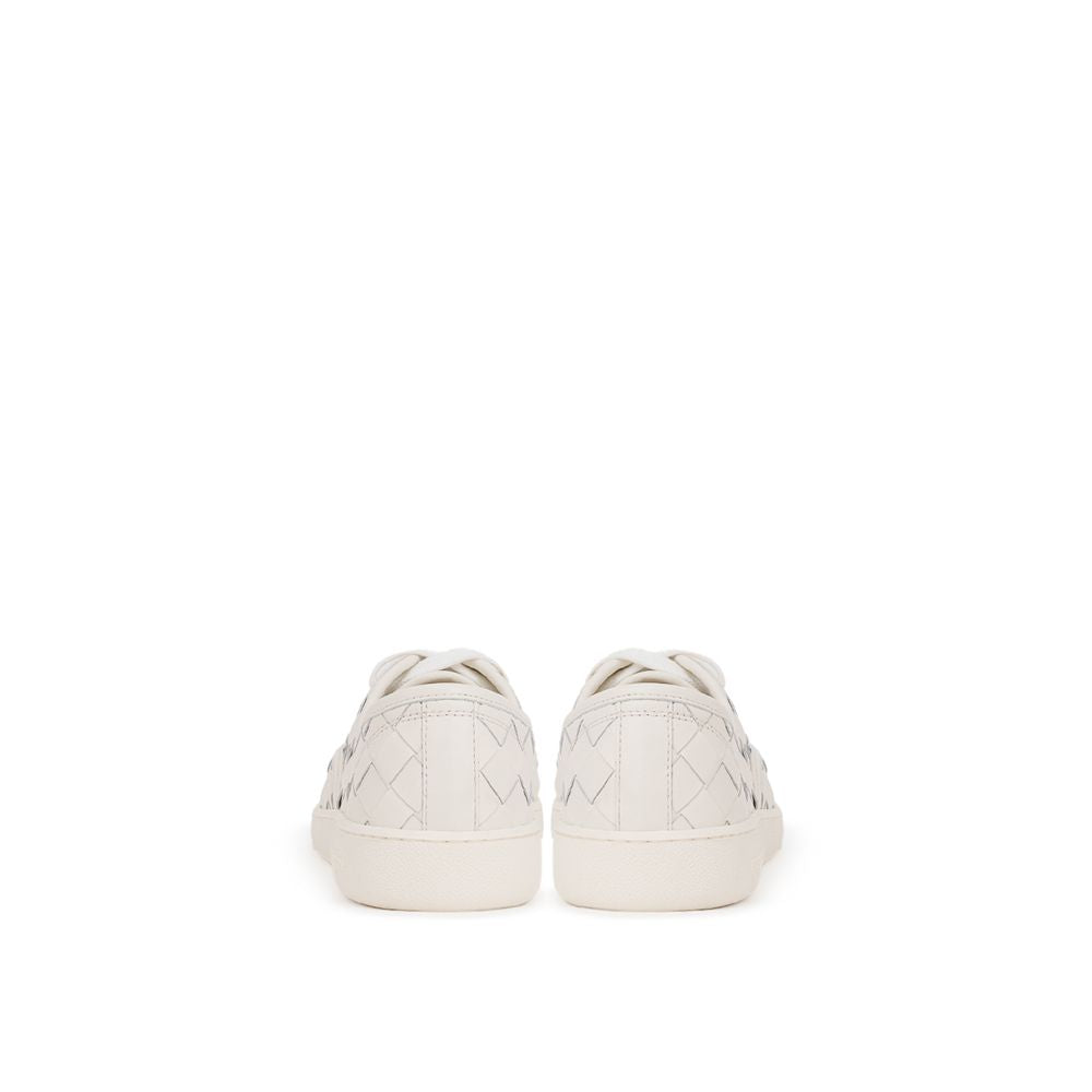 White Leather Low Top Sneakers