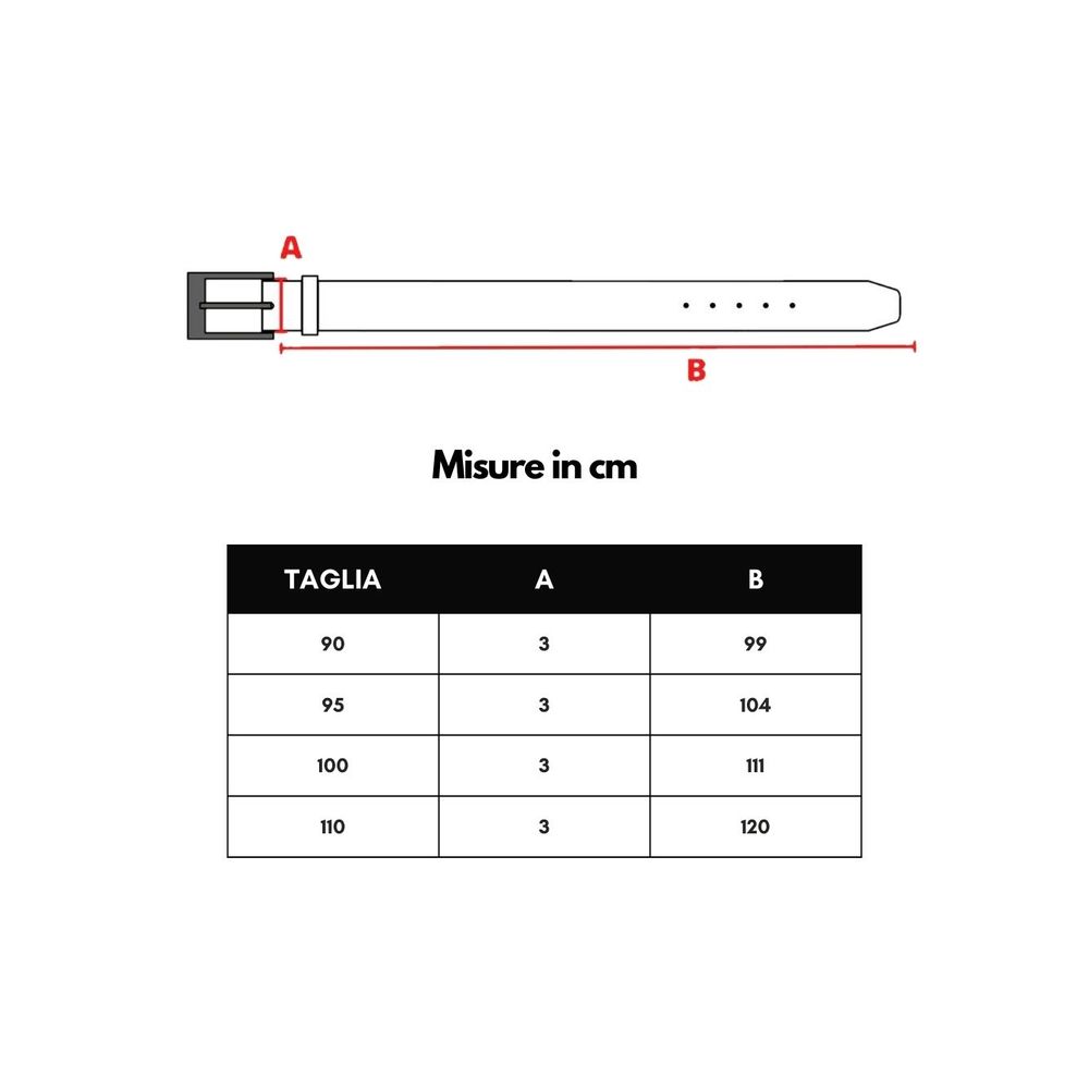 Black Leather Regular Belt