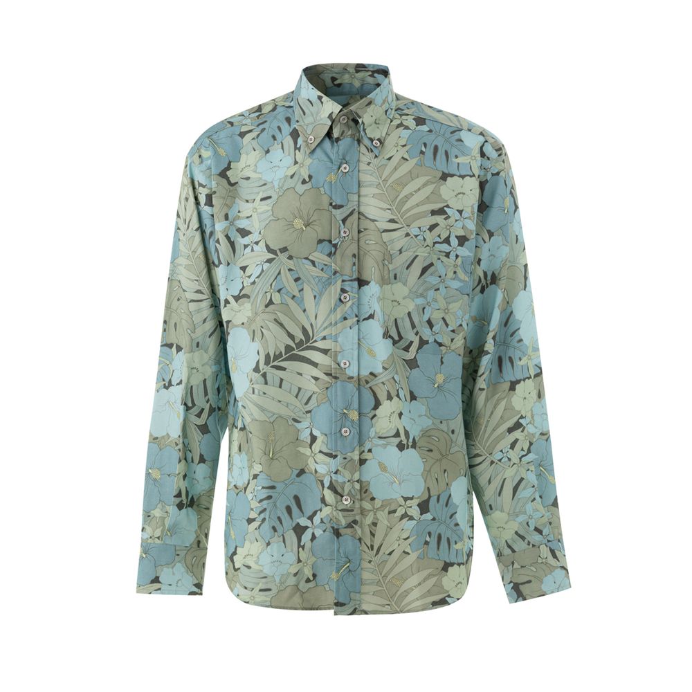 Blue Lyocell Pattern Shirt