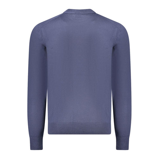 Blue Wool Men Sweater
