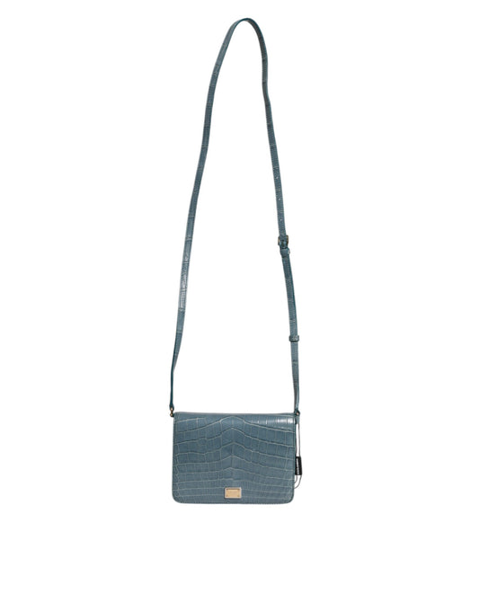 Green Exotic Leather DG Plaque Crossbody Mini Bag