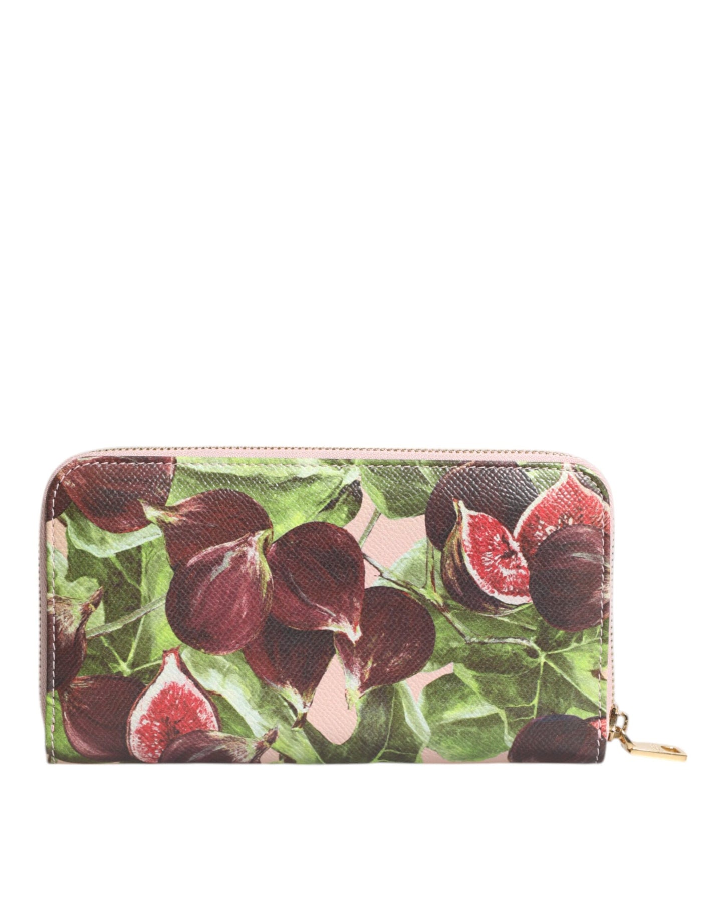Multicolor Fig Fruit Dauphine Leather Zip Around Continental Wallet