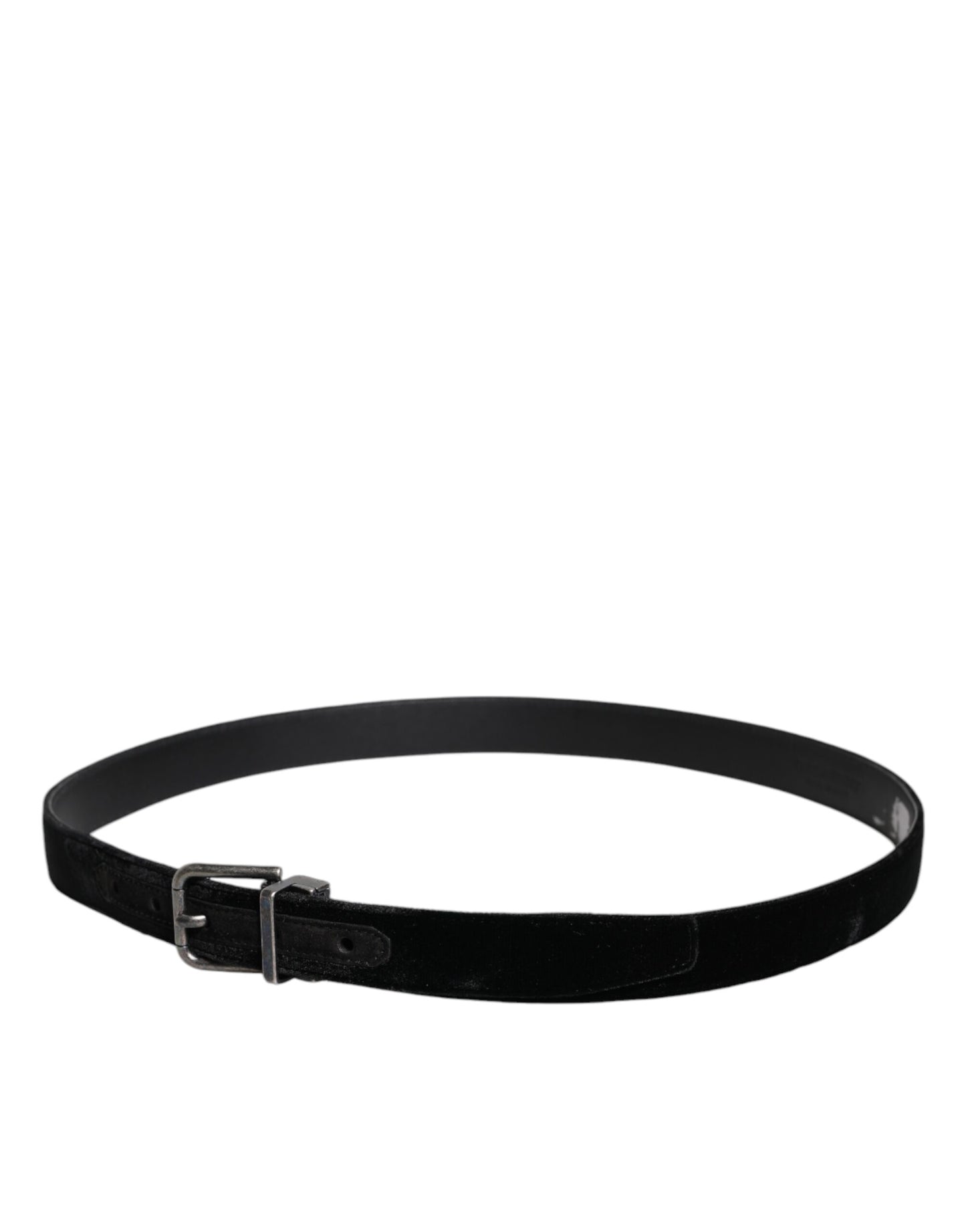 Black Leather Metal Buckle Classic Belt