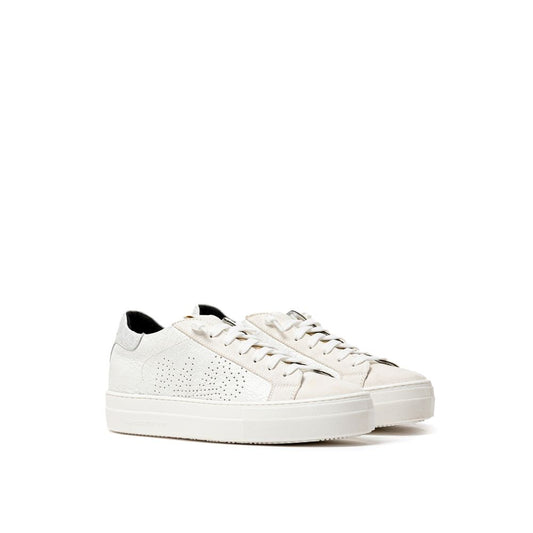 White Leather Athletic Sneakers