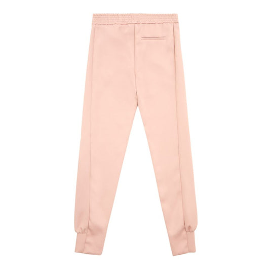 Elegant Pink Polyester Pants for Women