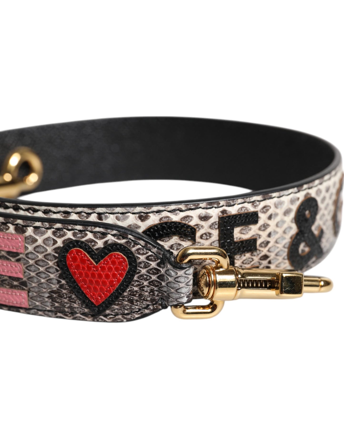 Multicolor DG AMORE Patch Bag Shoulder Strap