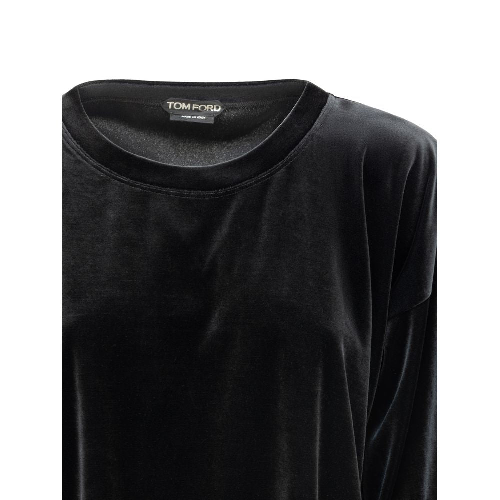 Black Synthetic Sweatshirt