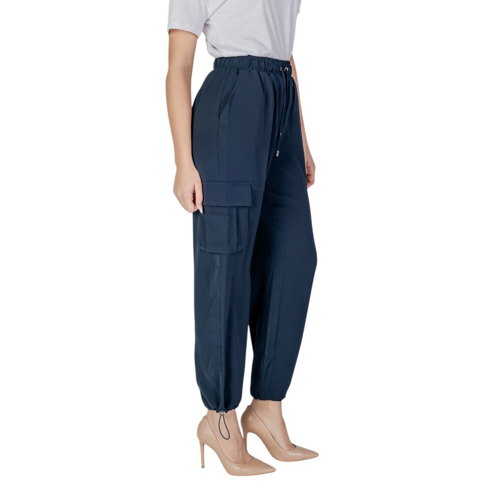 Blue Polyester Pant