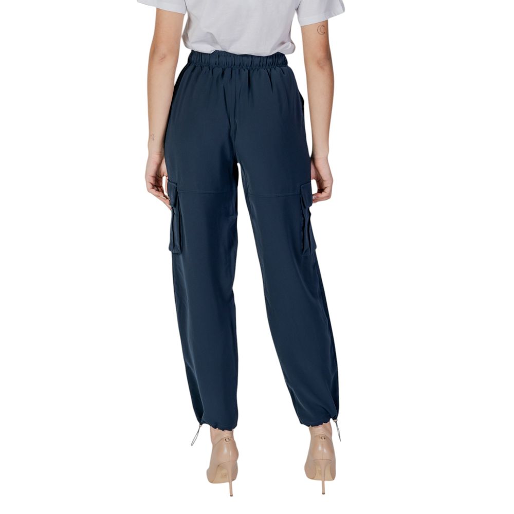 Blue Polyester Pant
