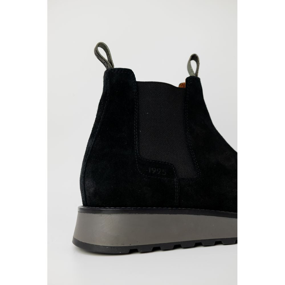 Black Suede Leather Boot