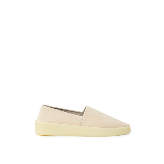 Beige Leather Slip-On Loafer