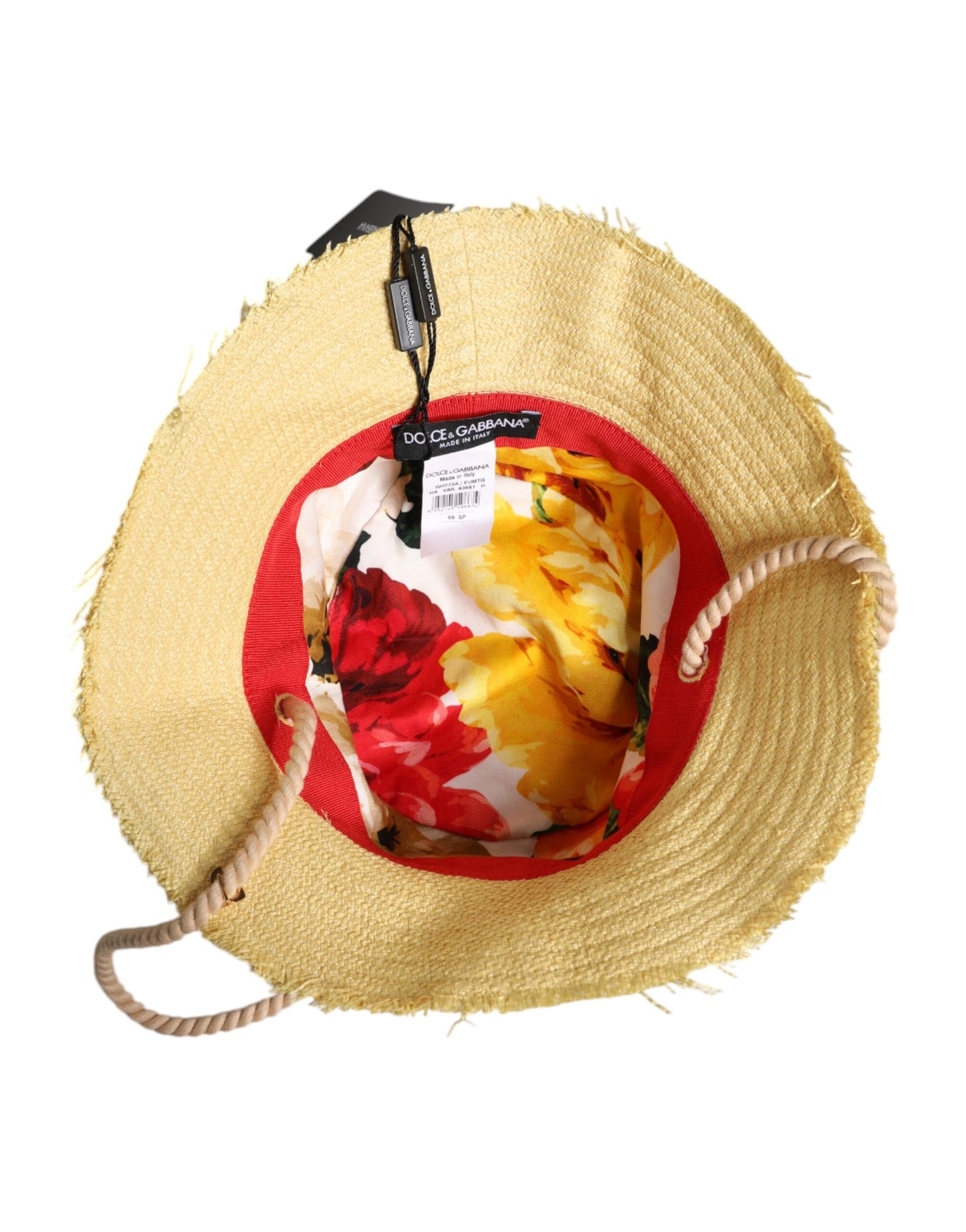 Yellow Cotton Wide Brim Bucket