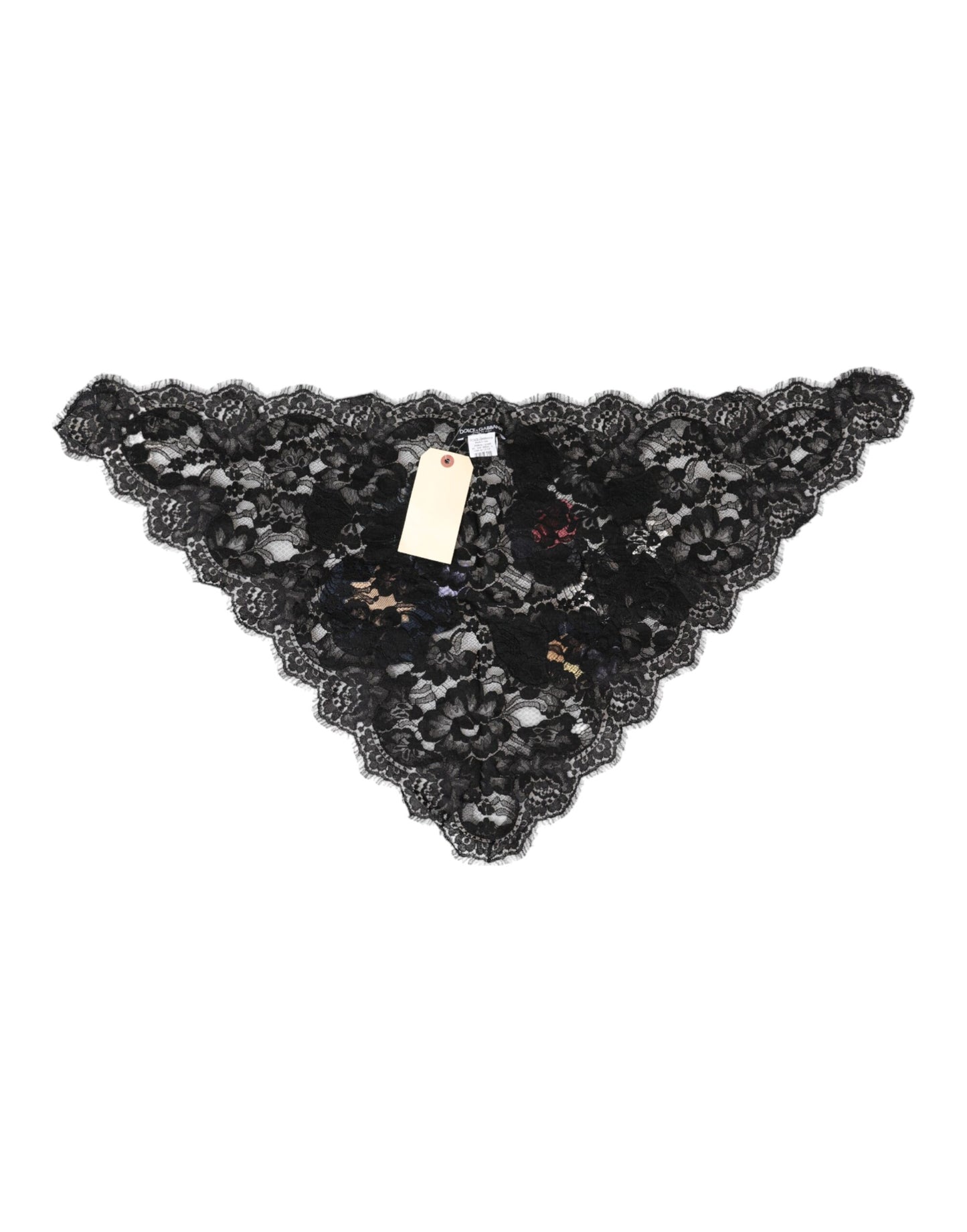 Black Lace Floral Applique Cotton Veil Hat