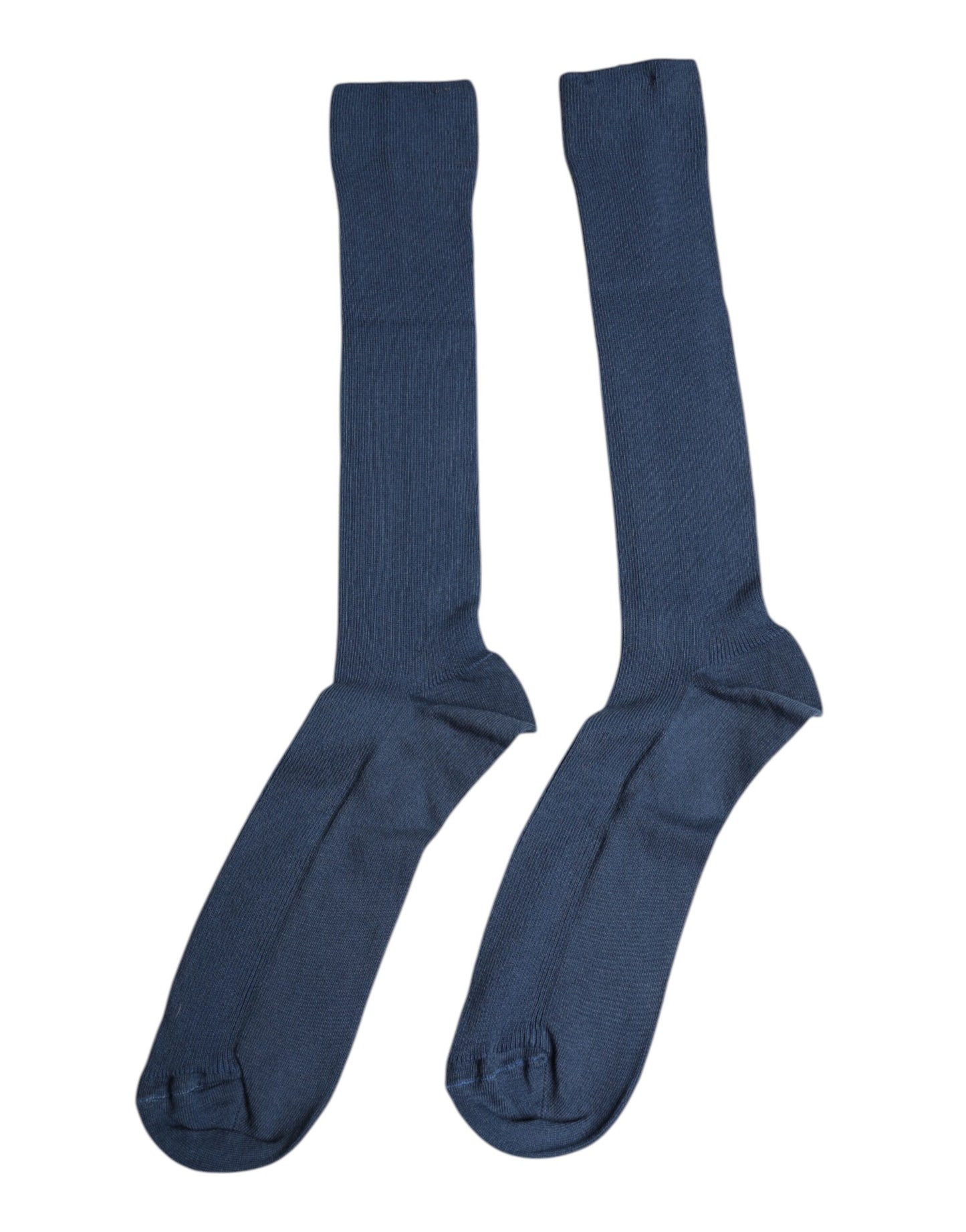 Blue Cotton DG Logo Over The Calf Socks