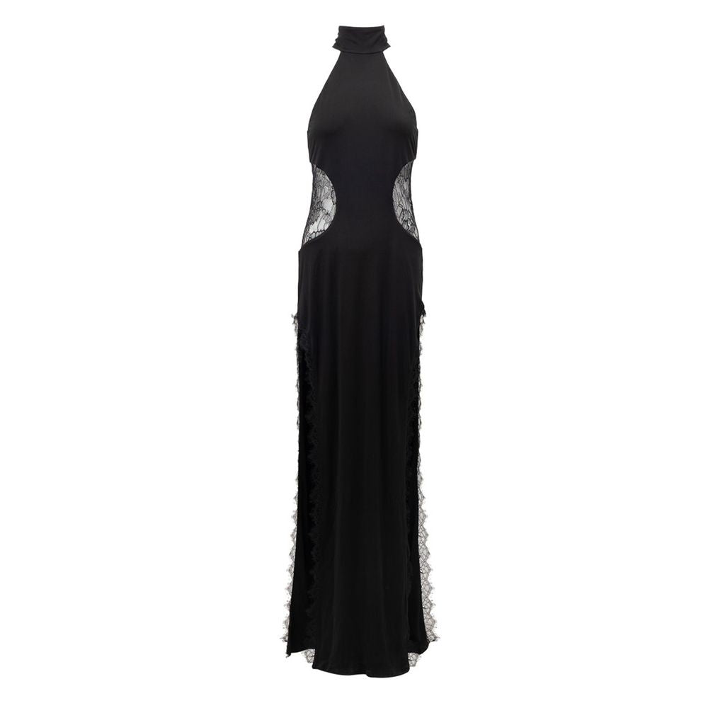 Black Viscose Long Dress