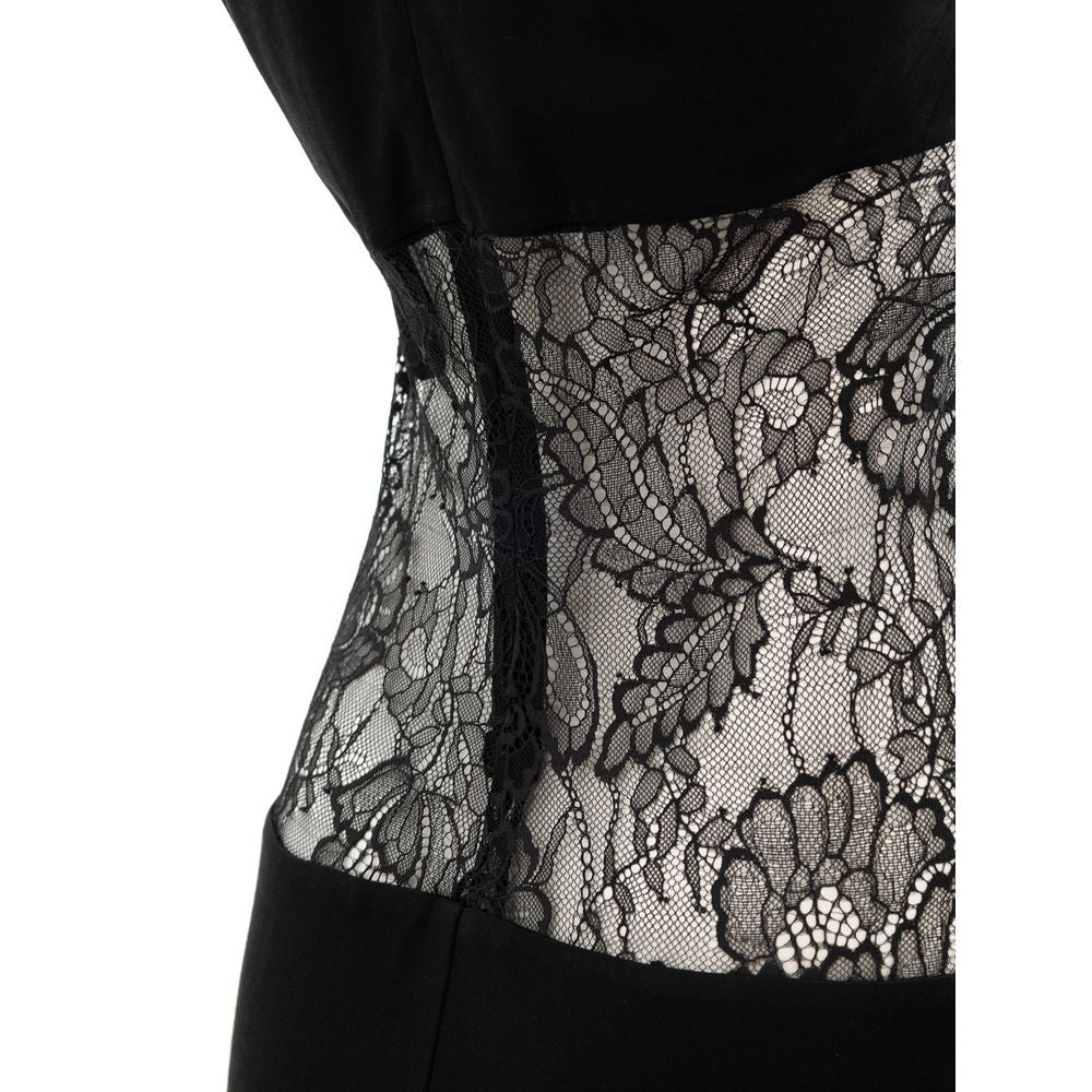 Black Viscose Long Dress