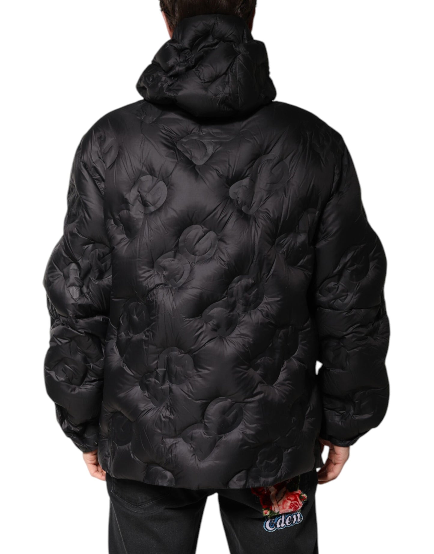 Black Hooded Parka Coat Winter Jacket