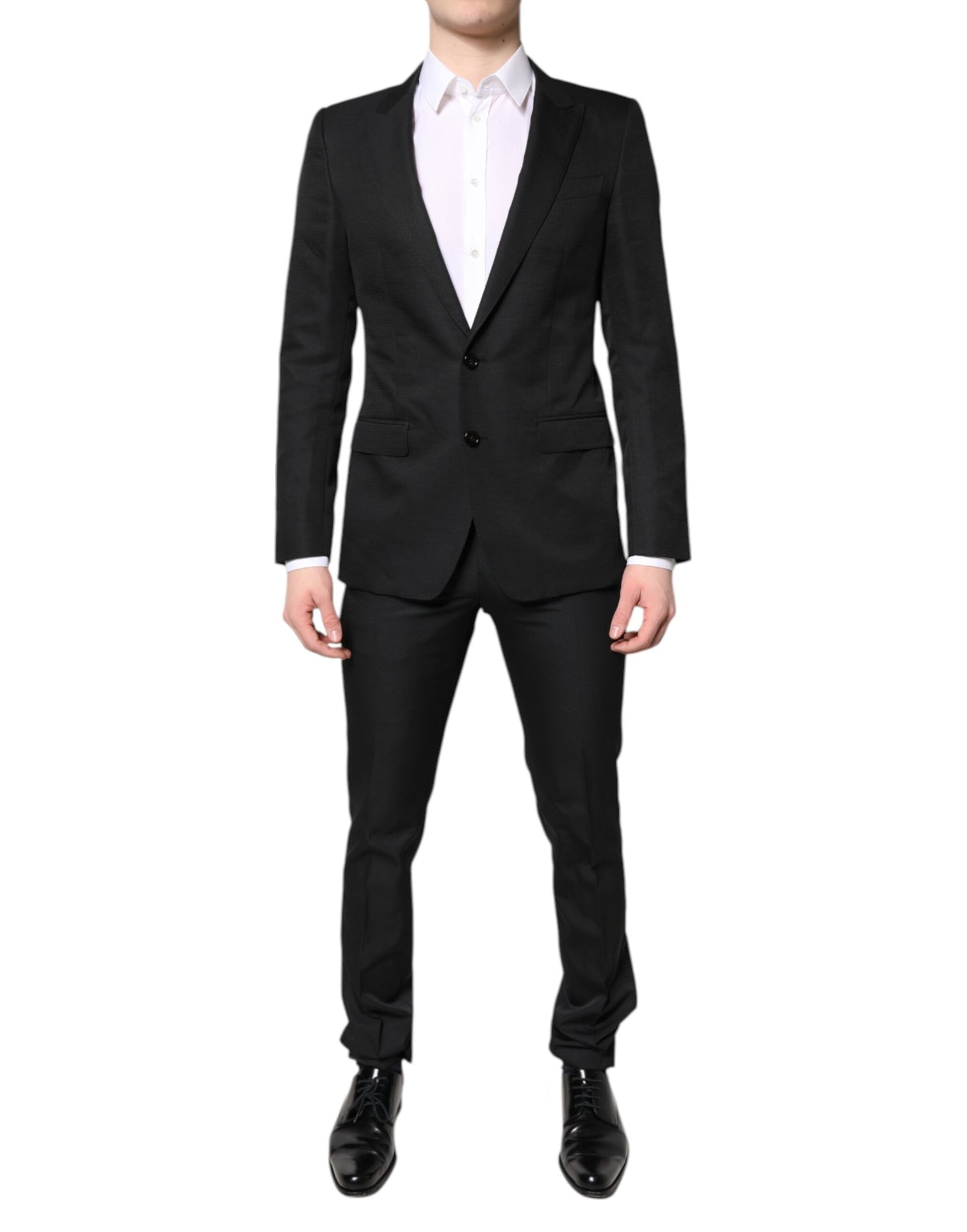 Black Single Breasted Formal 2 Piece Suit