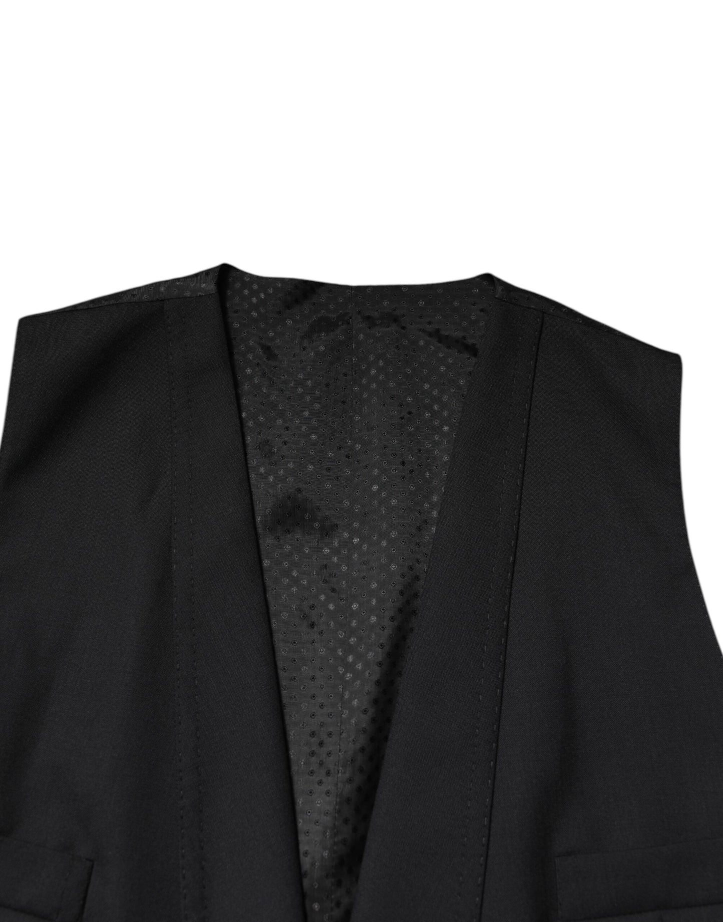 Black Single Breasted Formal Blazer with Vest