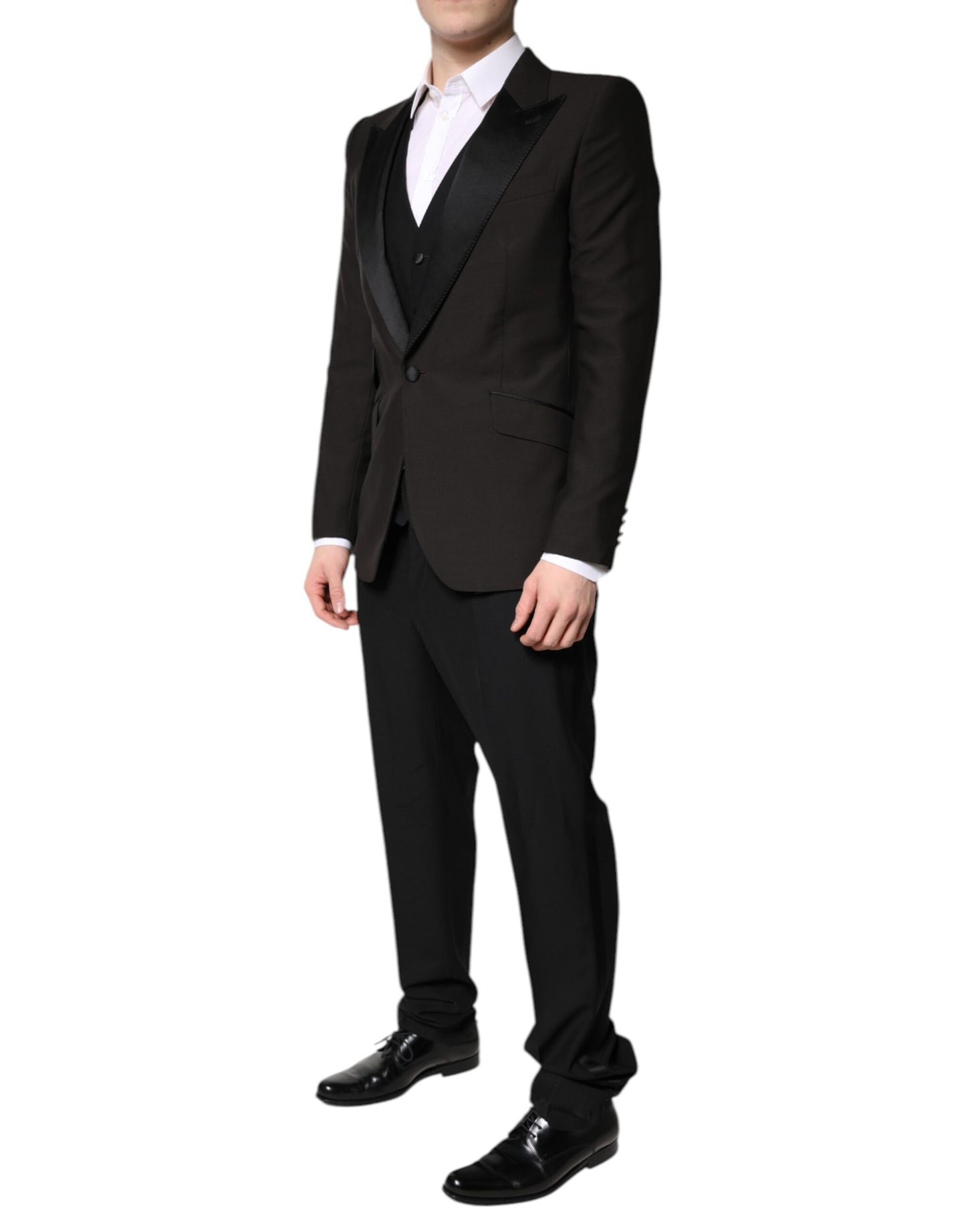 Black Single Breasted Formal 3 Piece Suit