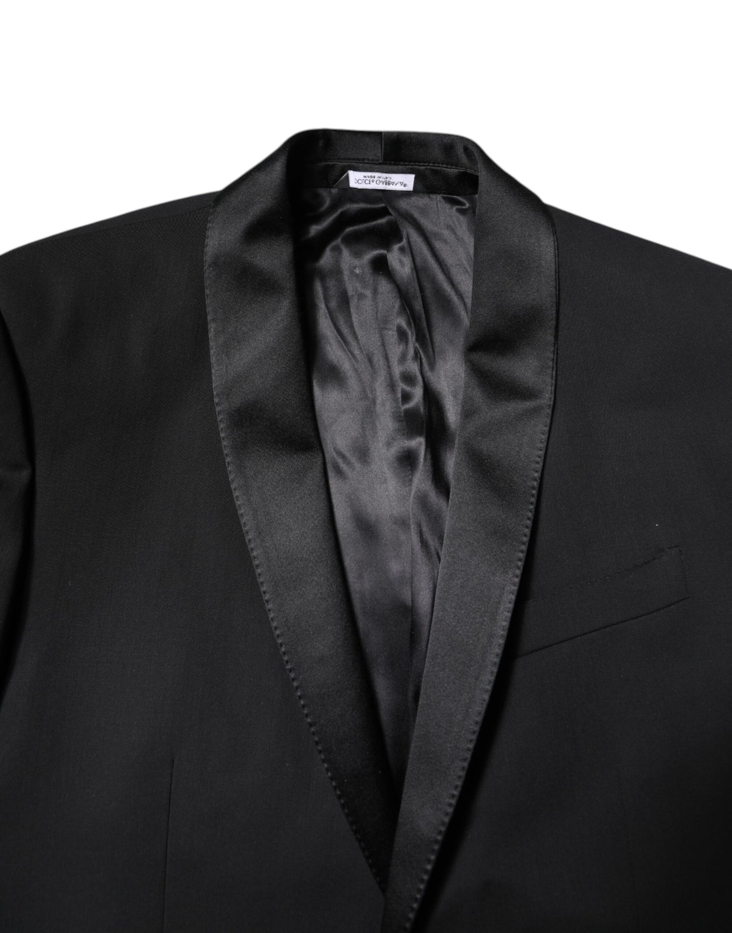Black Wool Single Breasted 2 Piece Suit