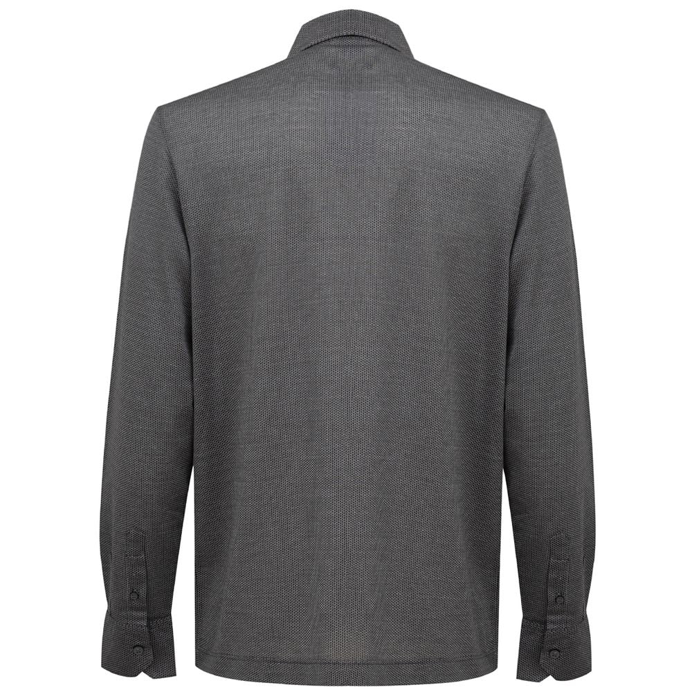 Gray Cotton Pattern Shirt