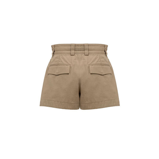 Beige Cotton Bermuda Shorts