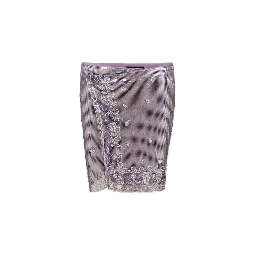Purple Metal Mini Skirt