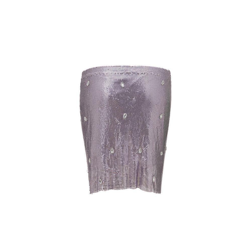 Purple Metal Mini Skirt
